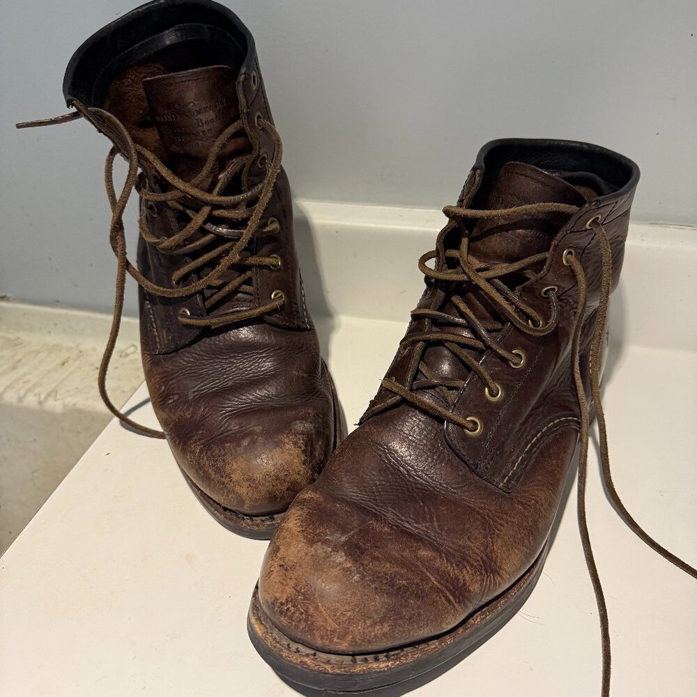 Frye men's tyler lace up brown boots